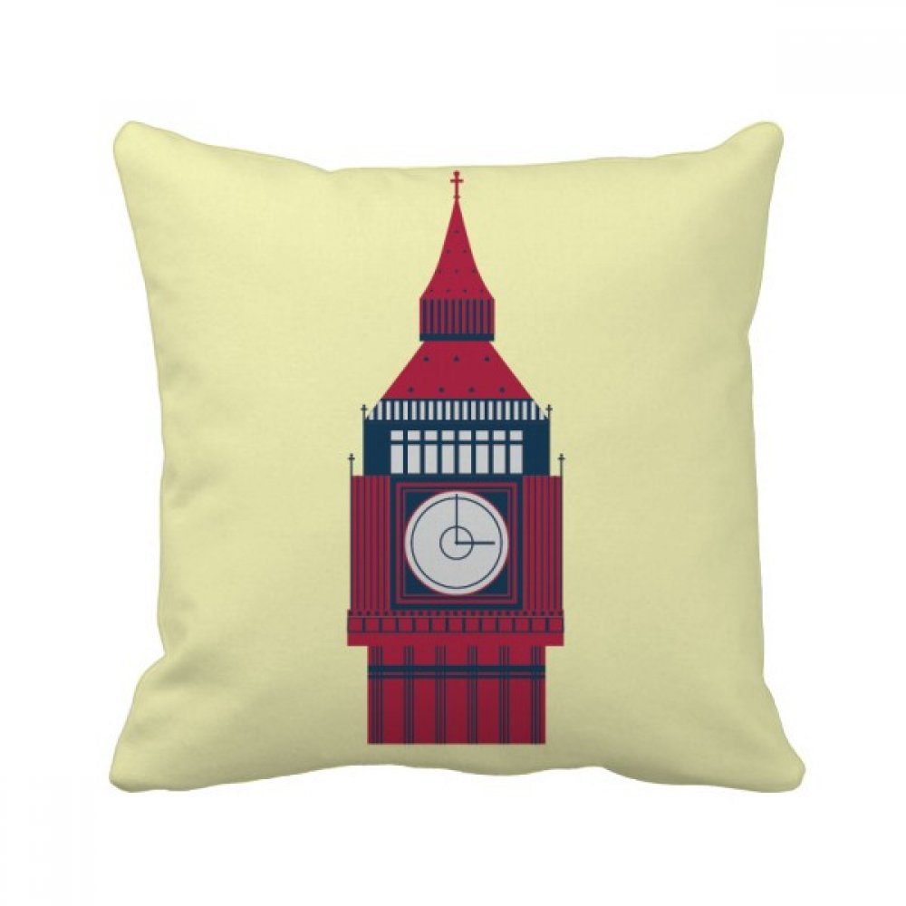 Coussin carré Angleterre aux finitions soignées décor multicolore