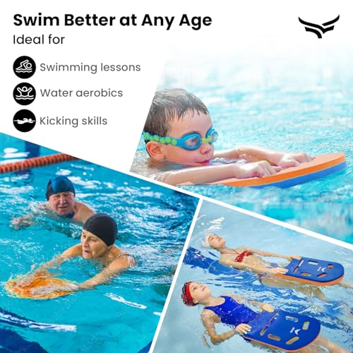 Image of VFK by Xtrim 25mm Extra Thick Swimming Kick Board, Swimming Floater for Adults & Kids, Kickboard for Beginners Training, Swim Float Pad with All Holding Angles, Equipment for Swimmers