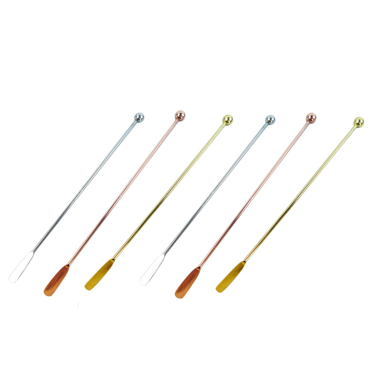Alipis Stirring Rods Set 6pcs Stainless Mixer Stick Swizzle Sticks for Coffee Tea