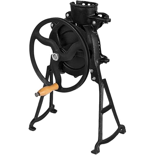 Manual Corn Thresher - Hand Sheller With Wooden Handle, Cast Heavy Duty Iron Shelling Machine for Small Farm and Household Usage