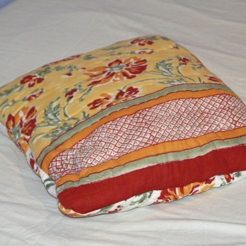 Buy Natural quilts Summer Blossom Regular Quillow, multicolour Online at Low Prices in India