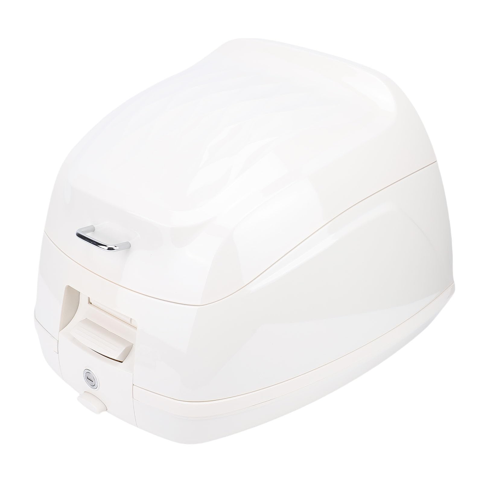 Coffre de 2L, Boîte de Rangement en Métal ABS avec Serrure Antivol, Ajustement Universel pour Vélos électriques et Scooters (WHITE)