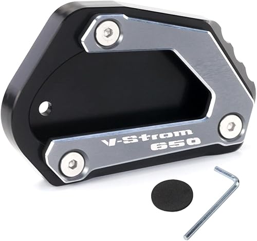 Miniatura 8 de Mokiton Placa de soporte de extensión lateral de motocicleta compatible con SUZUKI Vstrom 650 650XT 2004-2023 Vstrom  Soporte de almohadilla de pie