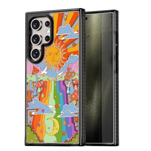 Rosarnnah for Samsung Galaxy S24 Ultra Case Aesthetic Black, Mushroom