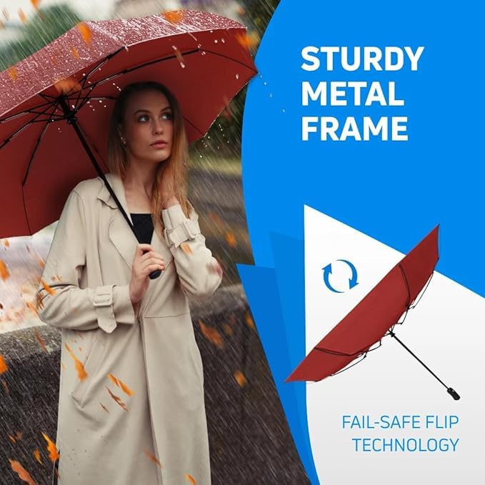Image of Travel Umbrella Windproof Automatic Umbrellas big size for men, Umbrella for girls, Umbrellas for rain,Windproof umbrella Large for Man, Women Factory Outlet umbrellas