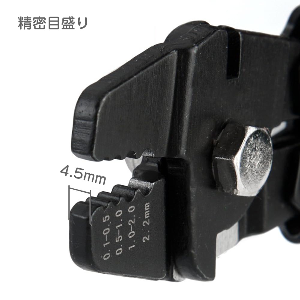 Pinza crimpatrice per cavi, compatibile con 0,1 - 2,2 mm, 50 pezzi, manicotto in alluminio a 8 caratteri, spelafili, taglierina per funi metalliche, strumento di crimpatura per manicotti in