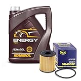 BESTPRICE Inspektionspaket Filterset mit 1x SCT Ölfilter, 5l Motoröl 5W-30 MANNOL ENERGY