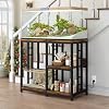 Heavy Duty 40-50 Gallon Aquarium Stand with Power Outlets, 3-Tier Adjustable Metal Fish Tank Stand with Storage Shelf for 5-10 Gallon Tanks, Reptile Terrariums & Supplies Organizer, 720LBS Capacity