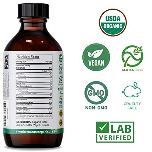 Black Seed Oil - Premium Organic Cold-Pressed Cumin Nigella Sativa (32 oz) - for Immunity Support, Joints, Digestion, Hair & Skin - Extra Virgin, Gluten-Free, Non-GMO & Vegan with Omega 3,6, & 9