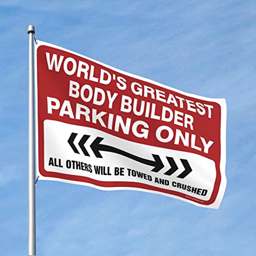 Drapeaux drôles World's Greatest Body Builder de 152 x 244 cm pour habiller un grand mur vide