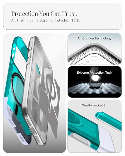 Coque iPhone 17 Pro Max Spigen premium antichoc Classic C1 MagFit bleue - 6
