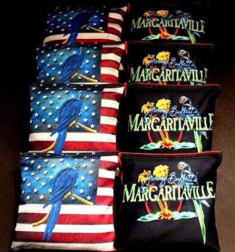 BackYardGamesUSA USA Parrot Head Margarita Tropical 8 ACA Regulation Cornhole Bean Bags B165 B203
