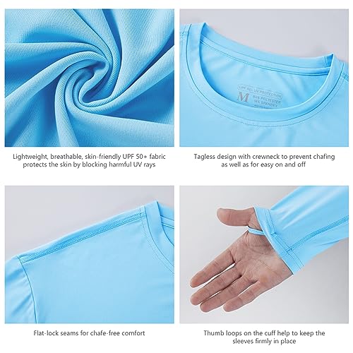Men’s UPF 50+ Long Sleeve Performance T-Shirts Permanent UV Protective Quick Dry for Everyday Hiking Fishing Beach4