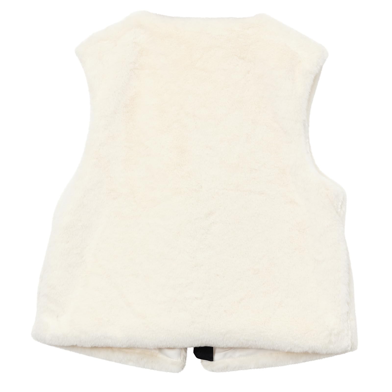 Amazhiyu Gilet en fausse fourrure pour femme - Gilet sans manches en fausse fourrure duveteuse pour l'hiver et le printemps - Cardigan décontracté à nouer - Gilet léger en fourrure
