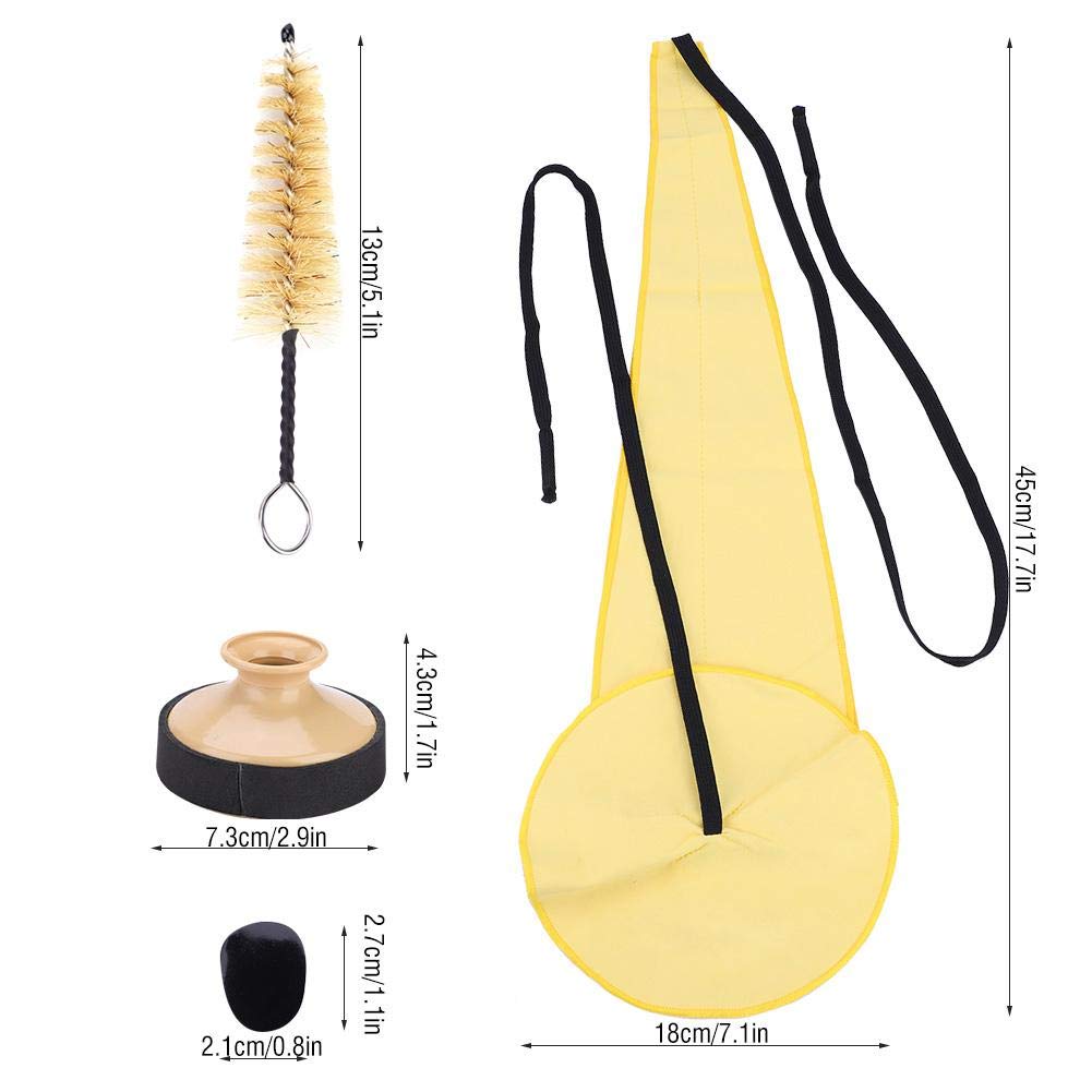 Kit Saxophone 4 en 1 Sax Mute Pads Brosse de Nettoyage pour Kits de Saxophone Alto