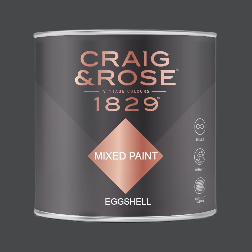 Paint Stop CRAIG & ROSE 1829 EGGSHELL JET BLACK 750ML