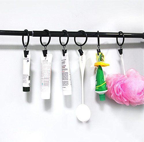 Hyamass 50Pcs Metal Hook Clips Hanging Curtain Clip Hanger Wire Holder Home Decoration, Photos, Art Craft Display (Black) #TOP5