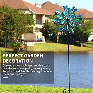Decoroca 72" Large Wind Spinner Outdoor, Metal Garden Clearance Sculpture & Yard Decor Decoroca 72 Large Wind Spinner Outdoor Metal Garden Clearance Sculpture Yard Decor