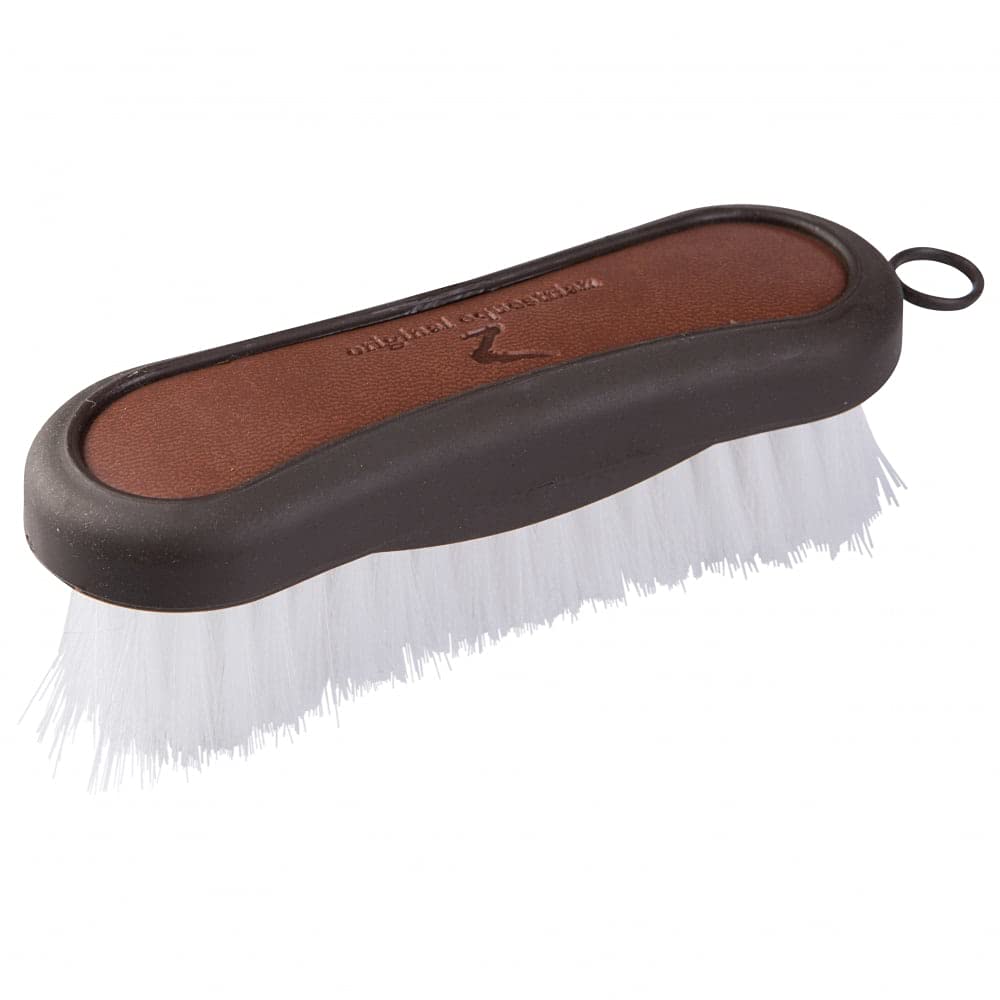 HORZE Cepillo para Cara con Asa de Cuero Maddox