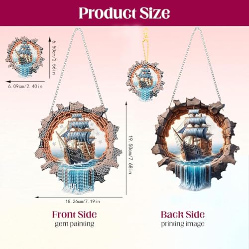 50% Off Masendp DIY Ocean Sailboat Diamond Painting Kit - Image 2