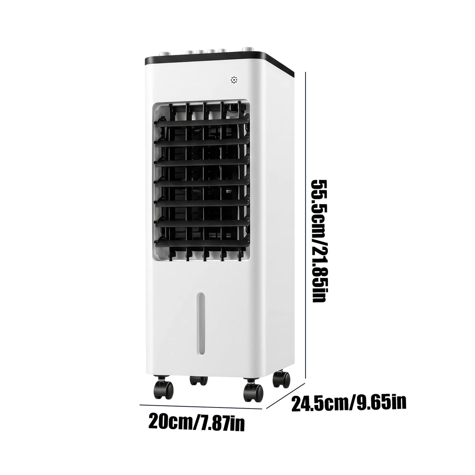Ventilator mit Wasserkühlung,Verdunstungsluftkühler, fensterlose tragbare Klimaanlage mit Tank, 3 Geschwindigkeiten, 90° Oszillation, Kühlventilator für Home Office Schlafzimmer