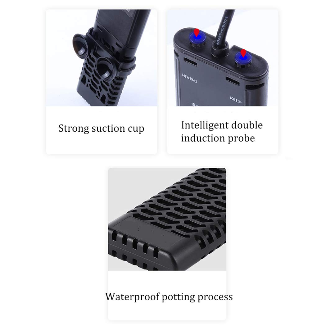 Varilla de Calentamiento del Acuario Tanque de Tortuga de Temperatura Constante automática Varilla de Calentamiento de eléctrico conversión de frecuencia PTC Ahorro de energía