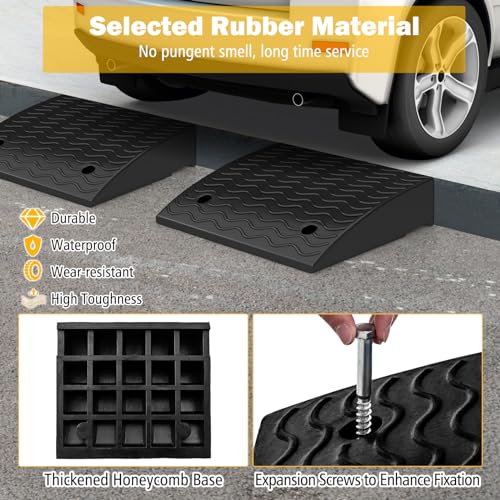 Rampas de goma para bordillo para autos, set 2 piezas miniatura 2