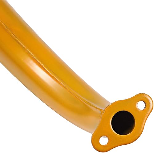 Miniatura 8 de HGC Silenciador de media luna de 1.575 in Silenciador de escape negro para 49cc 60cc 66cc 80cc motor motor de 2 tiempos bicicleta motorizada