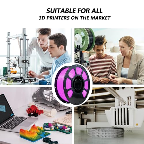 Image of iBOSS 3D Printer Filament, Temperature Color Change PLA+ Filament 1.75mm, Neatly Wound 3D Printing Filament, Dimensional Accuracy + /-0.02mm, Fit for Most FDM 3D Printers, 1KG Spool. (Purple to Pink)