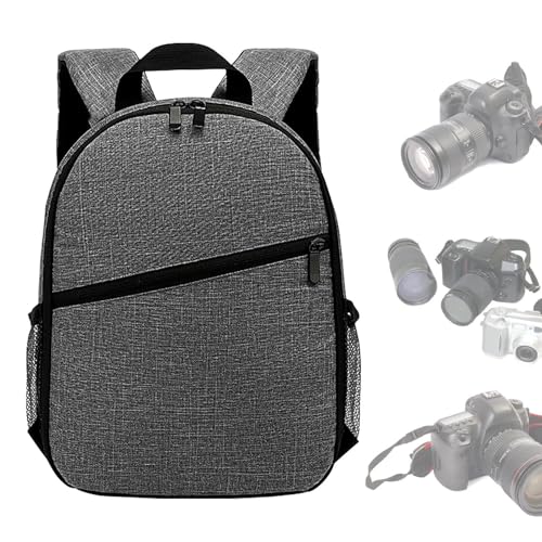 Mochila Impermeable A Prueba De Golpes Para Cámara - Bolsa Grande Para Cámara Dslr Con Doble Correa Para El Hombro, Funda Acolchada Con Amortiguador | Viaje Antirrobo De La Caja De La Cámara Con El Te
