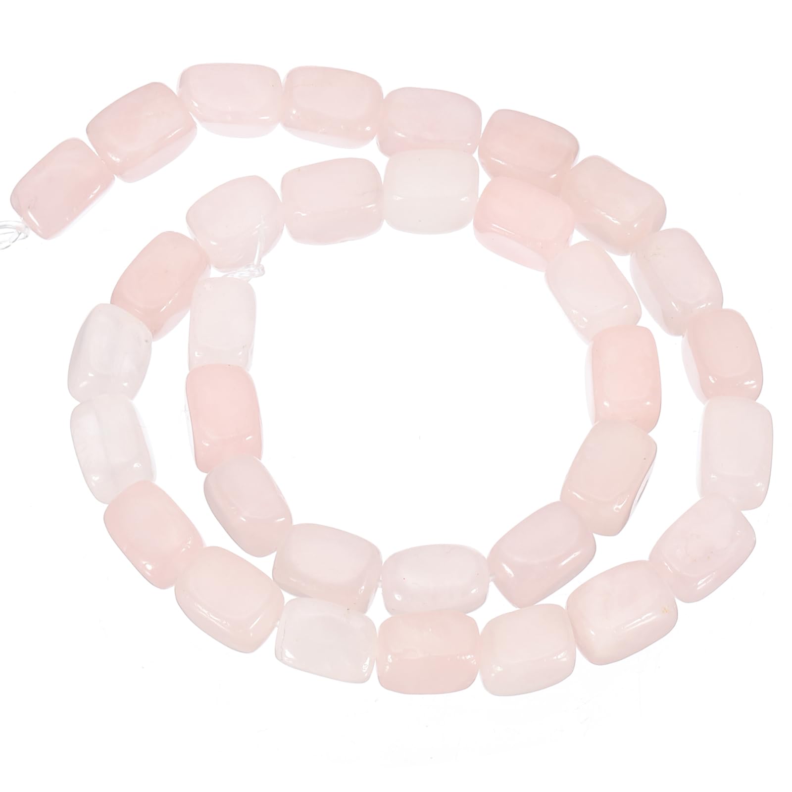PATIKIL 12x8mm Natural Stone Gemstone Beads for Jewelry Making 1 Strand 15"/38cm Cuboid Loose Spacer Beads Crystal Agate Beads for Bracelet Necklace DIY Art Craft Rose Pink - Image 4