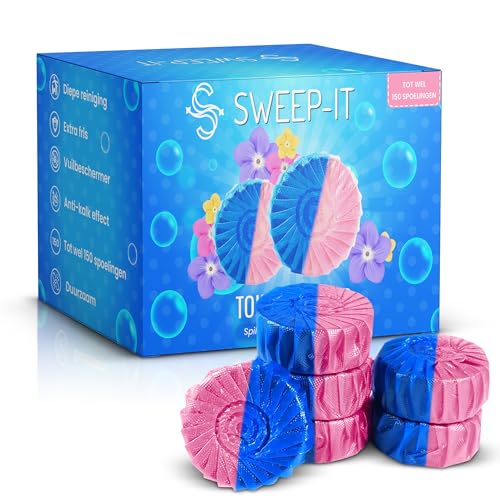 Sweep-it 30 x Spülkasten Geberit Tabs Wasserkastenwürfel für den Spülkasten im Vorratspack - WC Tabs Färben das Wasser blau Sorgen für Frische und Sauberkeit im WC