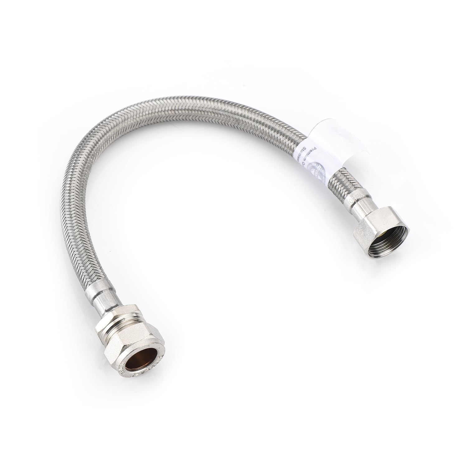 Xcel Home Women's Silver 15Mm X 3/8" X 30Cm Braided Stainless Steel Flexible Tap Connector