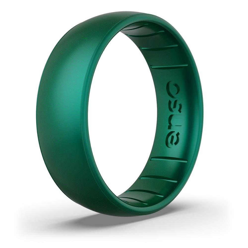 Enso Rings Classic Birthstone Silicone Ring – Unisex Wedding Engagement Band – Comfortable Breathable Band – 6.6mm Wide, 1.75mm Thick