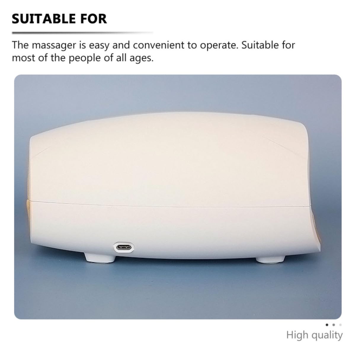 Elektrisches Handmassagegerät Tragbar Weiß 1800mah aus Abs | 8w Leistung, Leichtes Format, zur Entspannung von Fingern und Gelenken