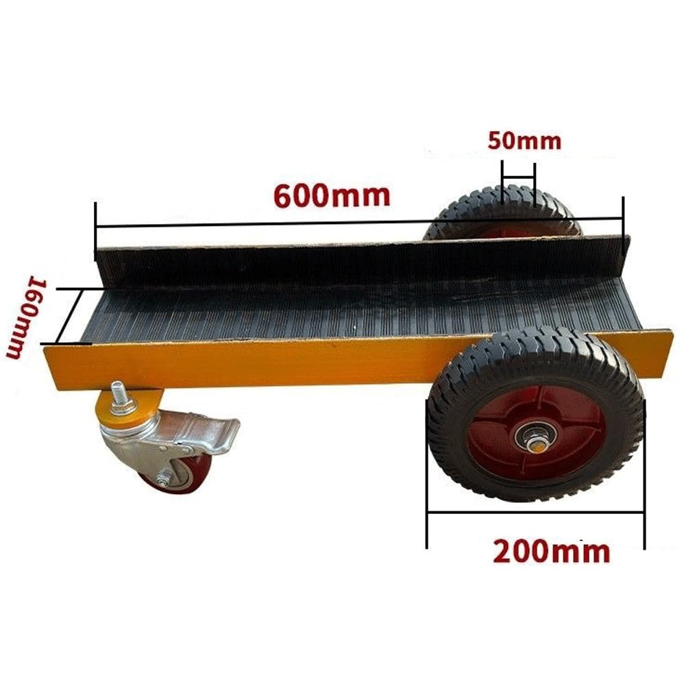 Carrello industriale per trasferimento in pietra, capacità 300 kg, per il trasporto di lastre, vetro, compensato e cartongesso, 4 ruote per un carico sicuro