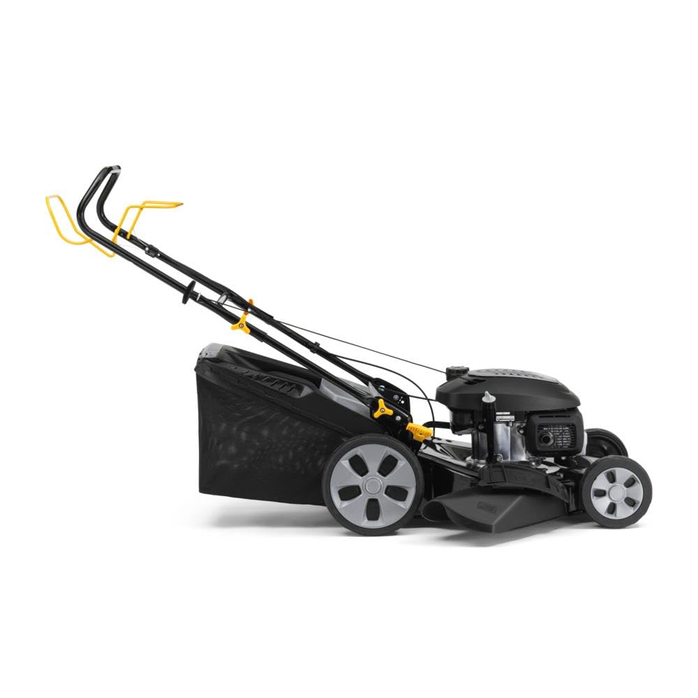 Alpina Cortacésped de Gasolina AL5 51 SHQ, Ancho de Corte 51 cm, Motor de 166 CC (3300 W) a tracción Posterior, hasta 1800 m², Bolsa de Recogida de 60 l, Altura de Corte Regulable en 6 Posiciones
