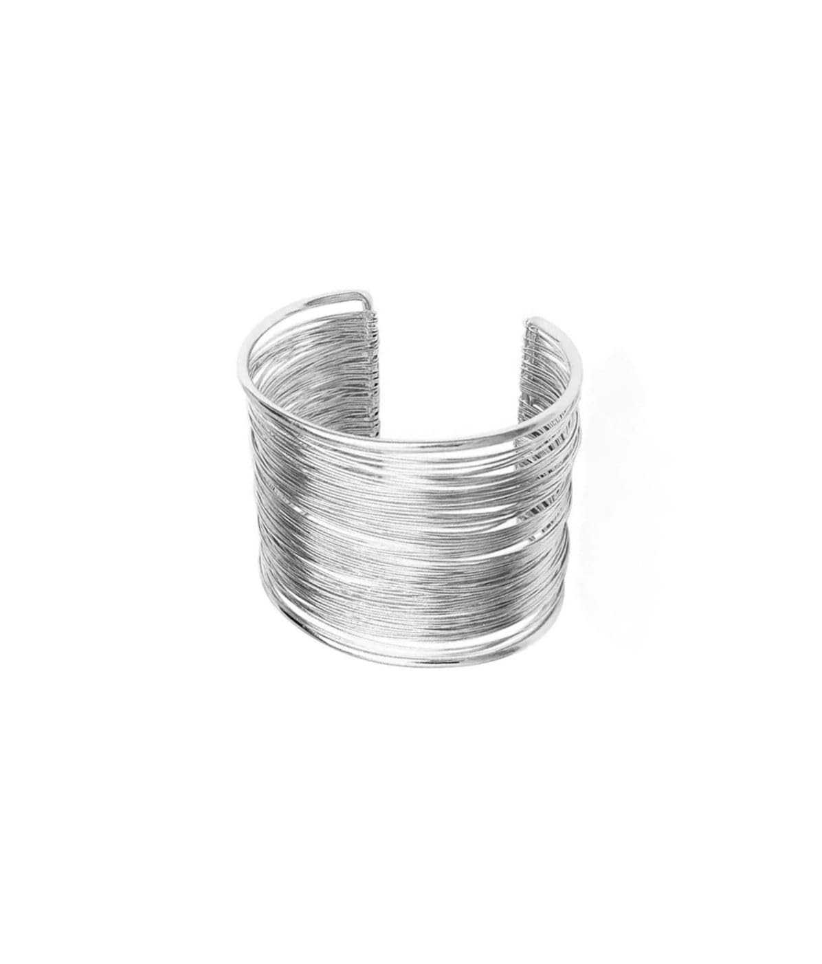 MAJALE Brazalete Ajustable para Mujer en Baño de Plata y Oro 18K - Pulsera Ancha Estilo Esclava, Moda Urbana, Regalo Elegante brazalete Dorado y Plata