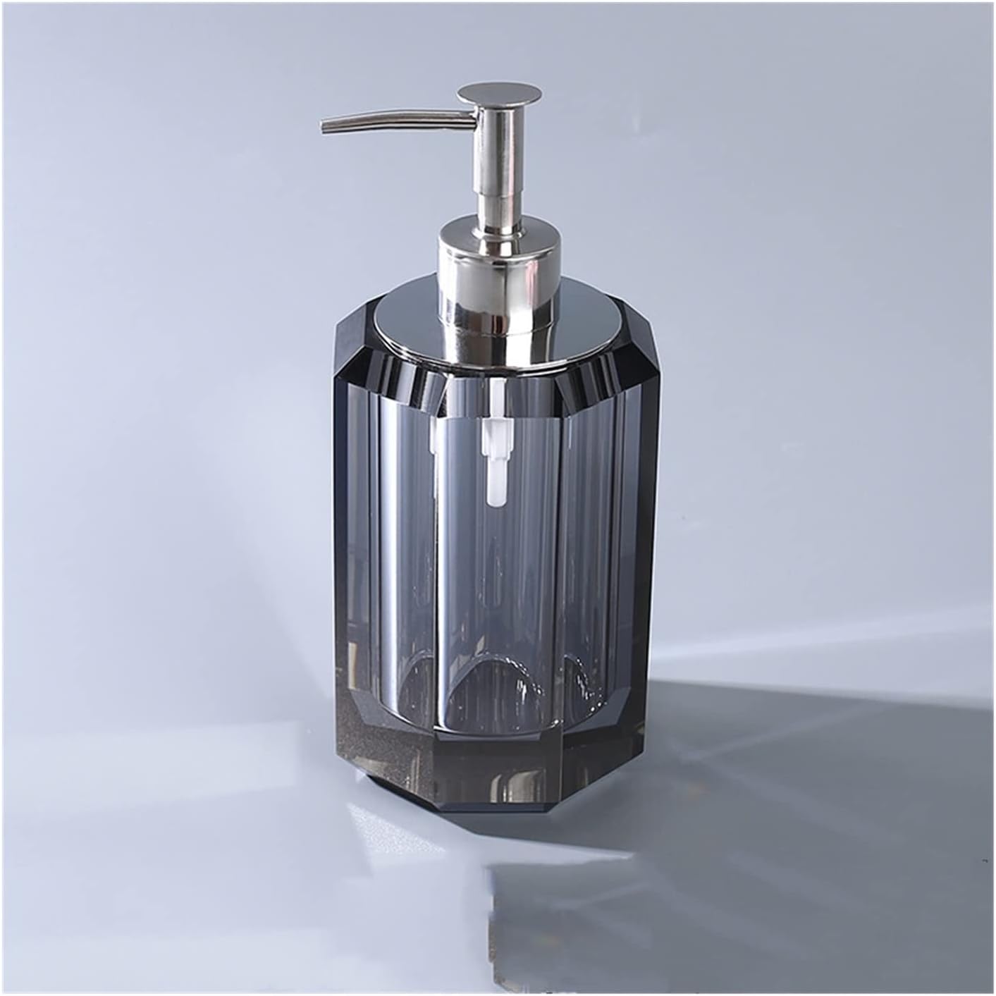 Shower Dispensers 1Pc Light Luxury Liquid Soap Dispenser Crystal Transparent Shower Gel Shampoo Dispensing Bottle Container Bathroom Accessories Lotio(A)