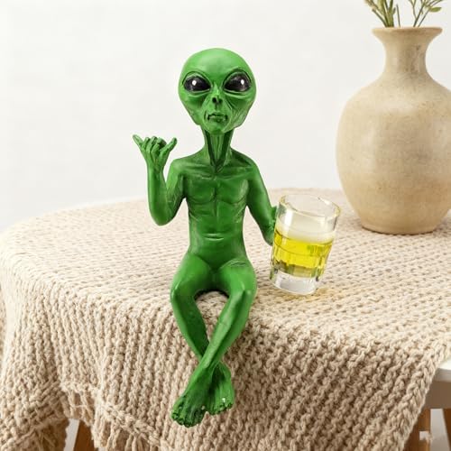 Estatua Alien con Vaso de Cerveza Decorativa miniatura 3