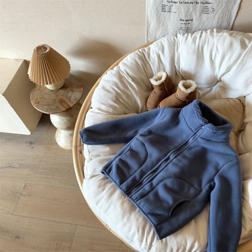 Girls' Fall Jacket Fleece Jacket Kids Winter Zip Up Coat with Pockets Warm Outerwear Boys Stand-Up Collar Cute Tops3