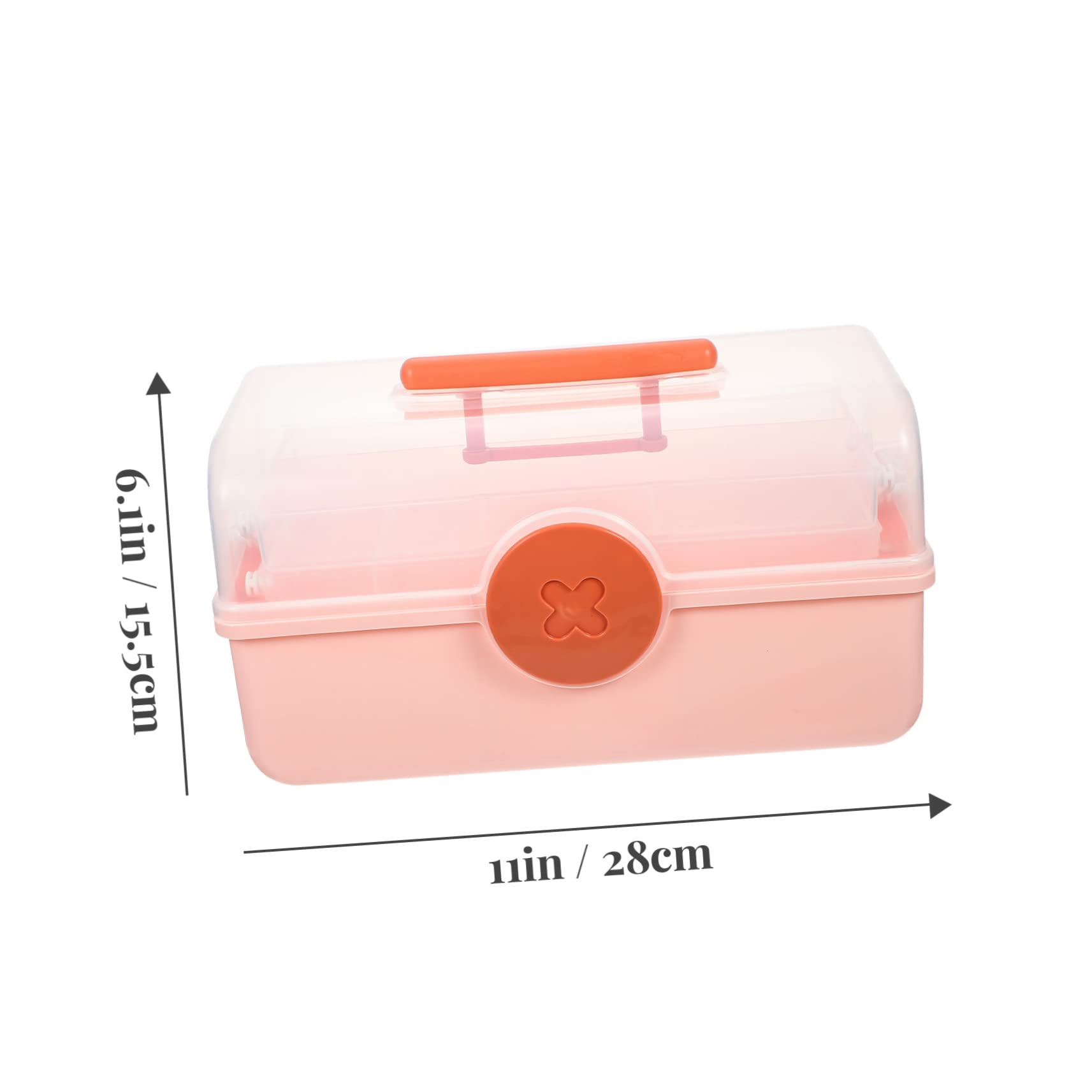 Mehrlagiges Haaraccessoire Aufbewahrungsetui für Mädchen mit Großem Fassungsvermögen Rosa Kunststoff Praktisches Organizer Design zur Übersichtlichen Aufbewahrung von Haarspangen