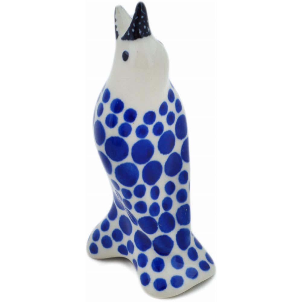 Authentic Polish Pottery Pie Bird Signature UNIKAT in Dandy Dots Design Handmade in Bolesławiec Poland by Ceramika Artystyczna + Certificate of Authenticity