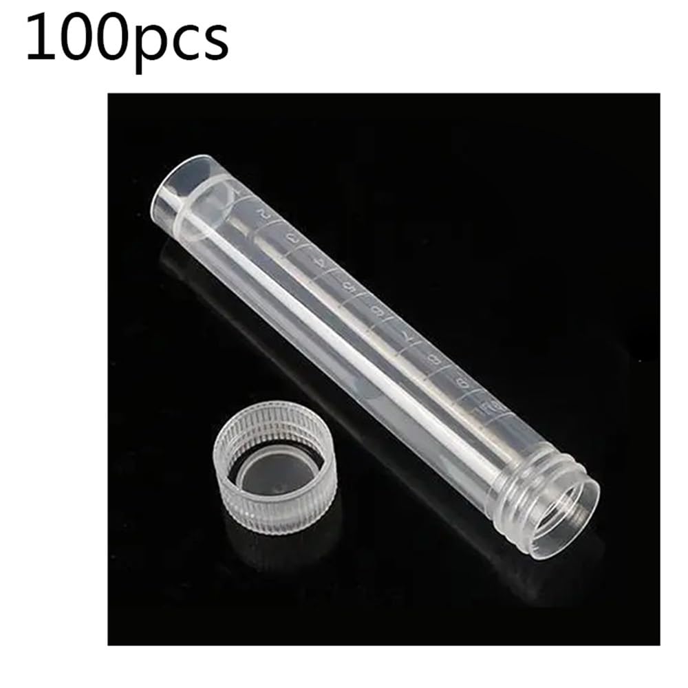 Lote de 50 o 100 tubos criogénicos de plástico de 10 ml for laboratorio con tapa roscada for experimentos.(10ml 100pcs)