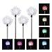 YIYAYIYAYO Solar Garden Stake Lights Outdoor, Waterproof Multi-Color Changing LED Solar Powered Light/Lamps with Flowers, Decorative Art for Garden/Patio/Yard/Landscaping - As Gift