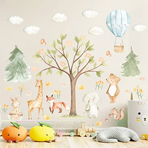 Vinilo Decorativo Infantil Animales Bosque Acuarela miniatura 2