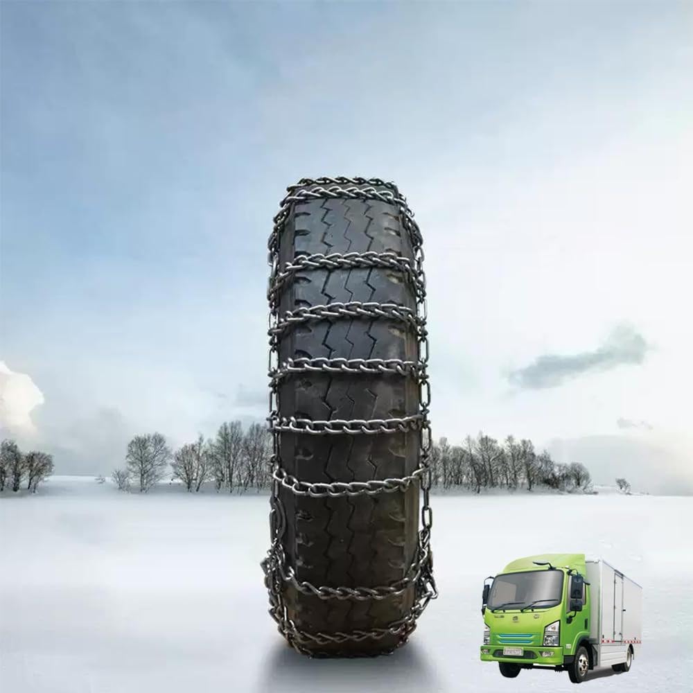 Set of 2 Snow Tire Chains Anti-Skid Thickening Tire Chains for Car SUV Pickup Trucks Van Trucks ATV Semi Trucks Light Truck Heavy Goods Vehicles in Snow,Ice,Sand and Mud 9mm 245/70R19.5 9mm 8.25-16