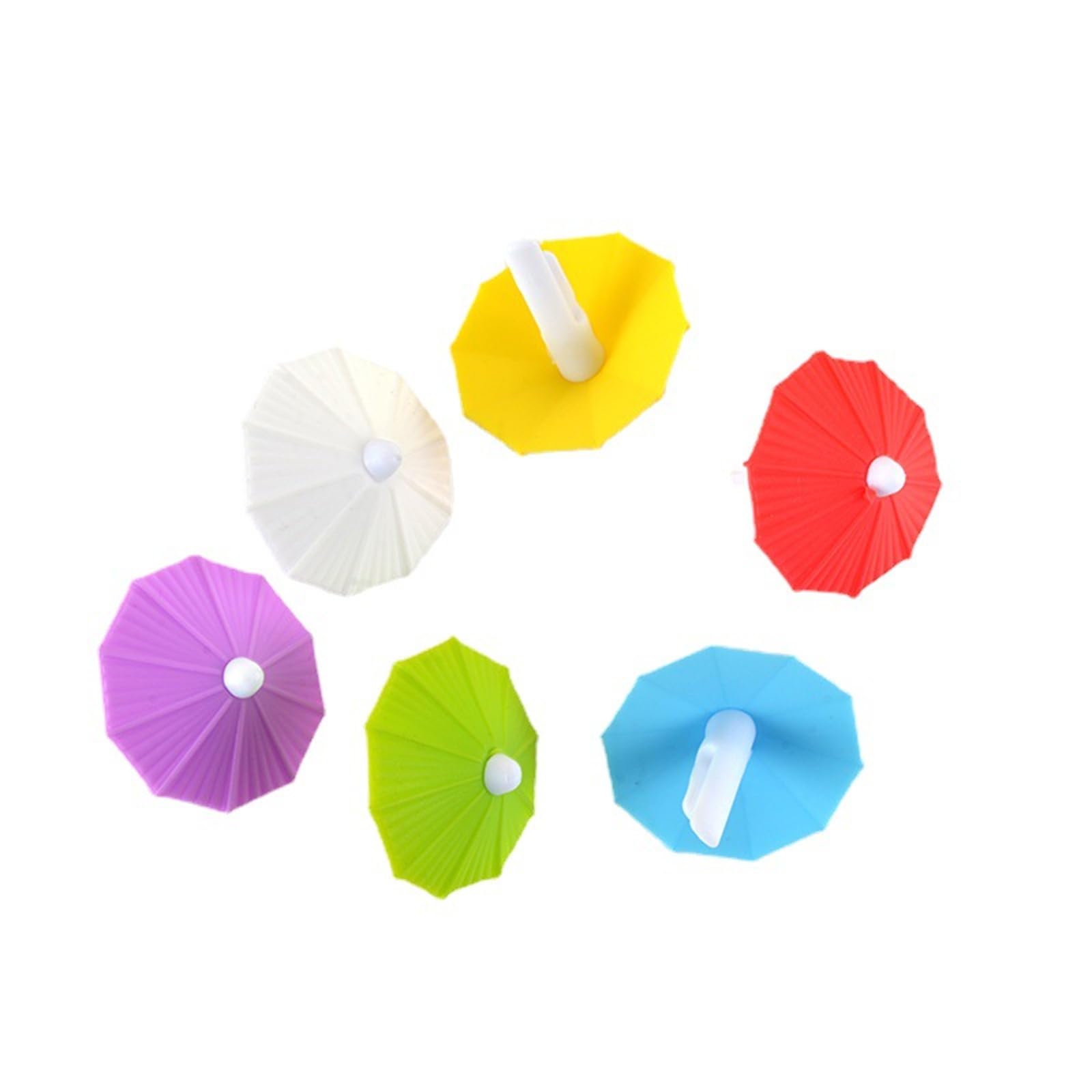 6Pcs Umbrella Shape Wine Glass Markers Accessories Glass Recognizers Cup Drink Ornament Silicone Wine Glass Charm