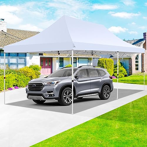 Image of COBIZI 10x20 Pop Up Canopy with 4 Sidewalls, Conical Party Tent 10x20 with 3 Adjustable Height Waterproof, UV-Resistant with Carry Bag, Sandbag, Stake, Ropes for Parties, Commercial (Frame Upgraded)