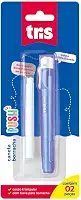 Caneta Borracha Push + Refil - Cores Sortidas - Cart C/2 Un - Tris